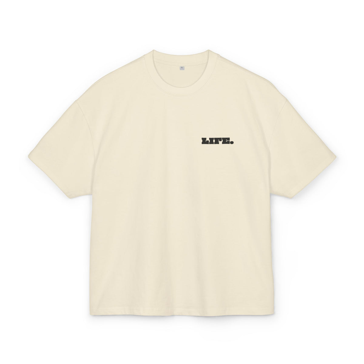 Oversized Boxy T-Shirt "LIFE IS A VIBE"