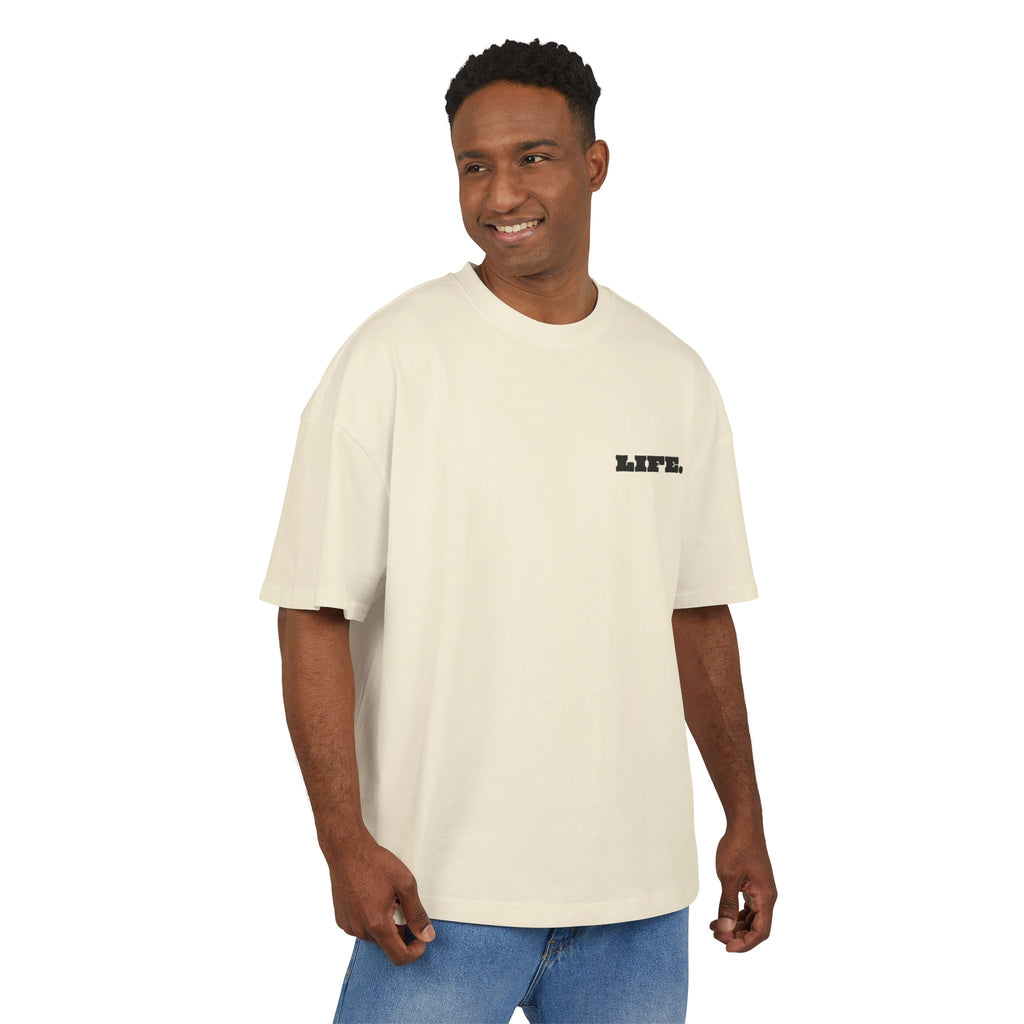 Oversized Boxy T-Shirt "LIFE IS A VIBE"