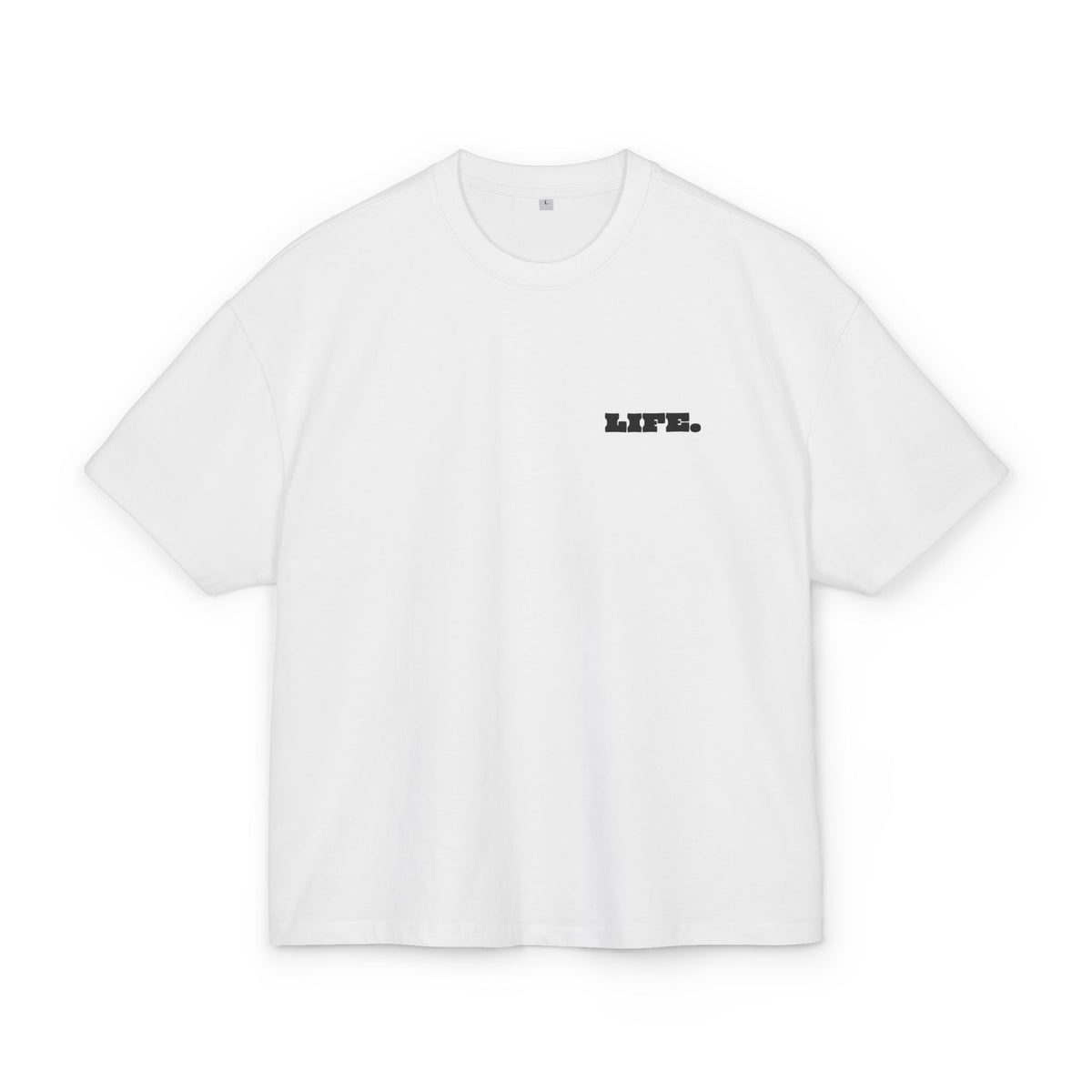 Oversized Boxy T-Shirt "LIFE IS A VIBE"