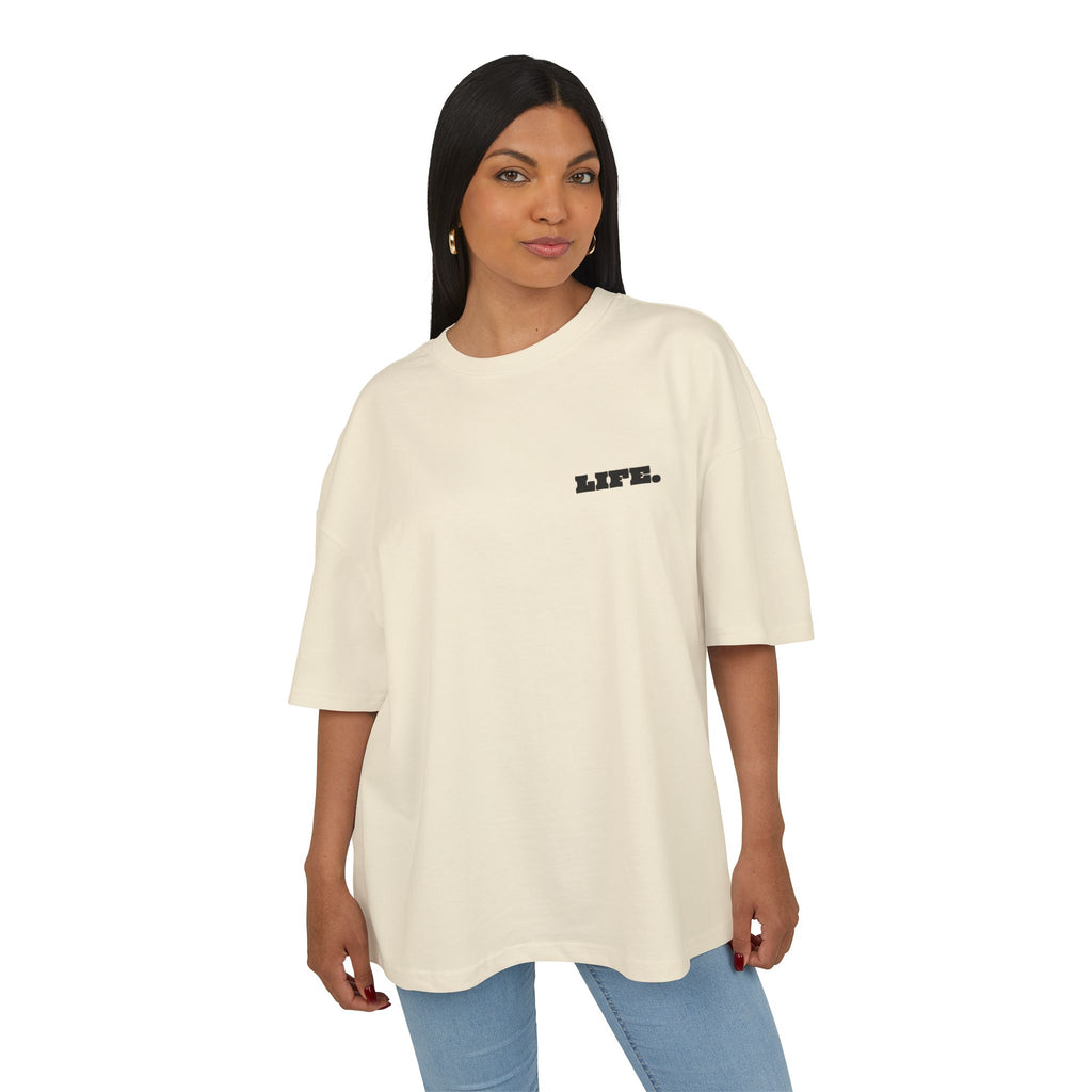 Oversized Boxy T-Shirt "LIFE IS A VIBE"