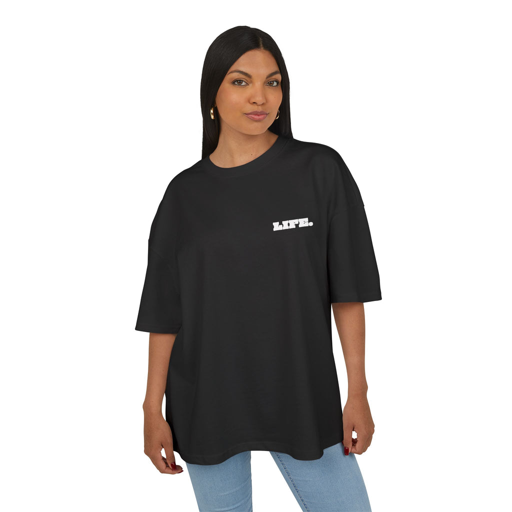 Oversized Boxy T-Shirt "LIFE IS A VIBE"